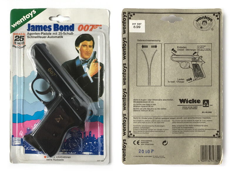 James Bond Gun LONE STAR SPECIAL AGENT 007 Walther P99 TOY GUN WICKE 25 Shots 